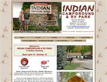 Tablet Screenshot of indiancampground.com